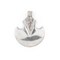 The Bead Chest Silver Half Moon Tuareg Shield Pendant (63x51mm): North African Tribal Berber Moroccan Sahara Pendant for Jewelry